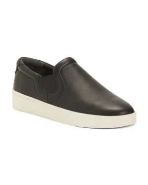 VINCE Pacific Leather Slip On Sneakers