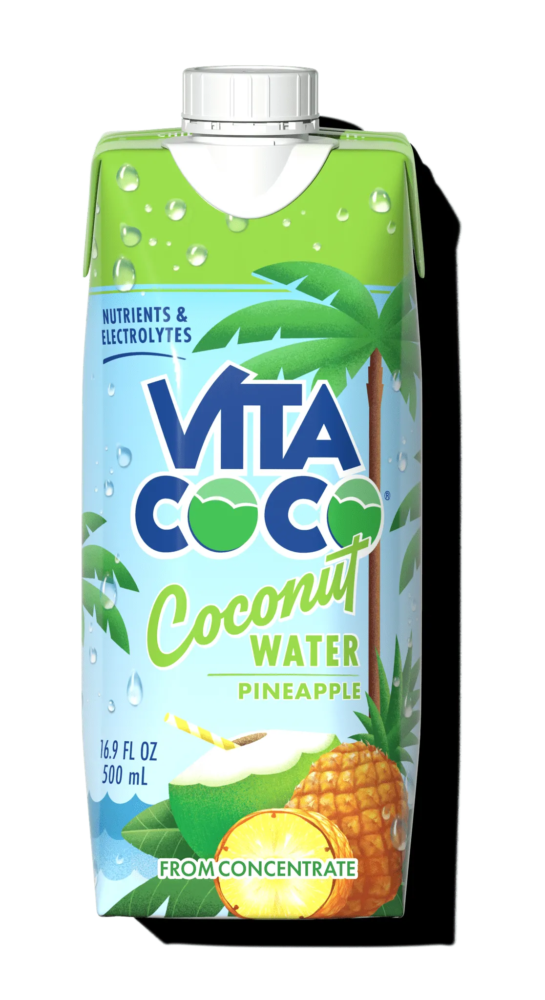 Vita Coco Coconut Water, Pineapple, 16.9 fl oz Tetra
