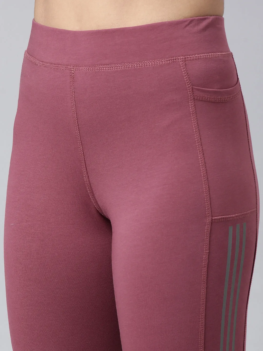 Women Solid Slim Fit Pink Track Pant
