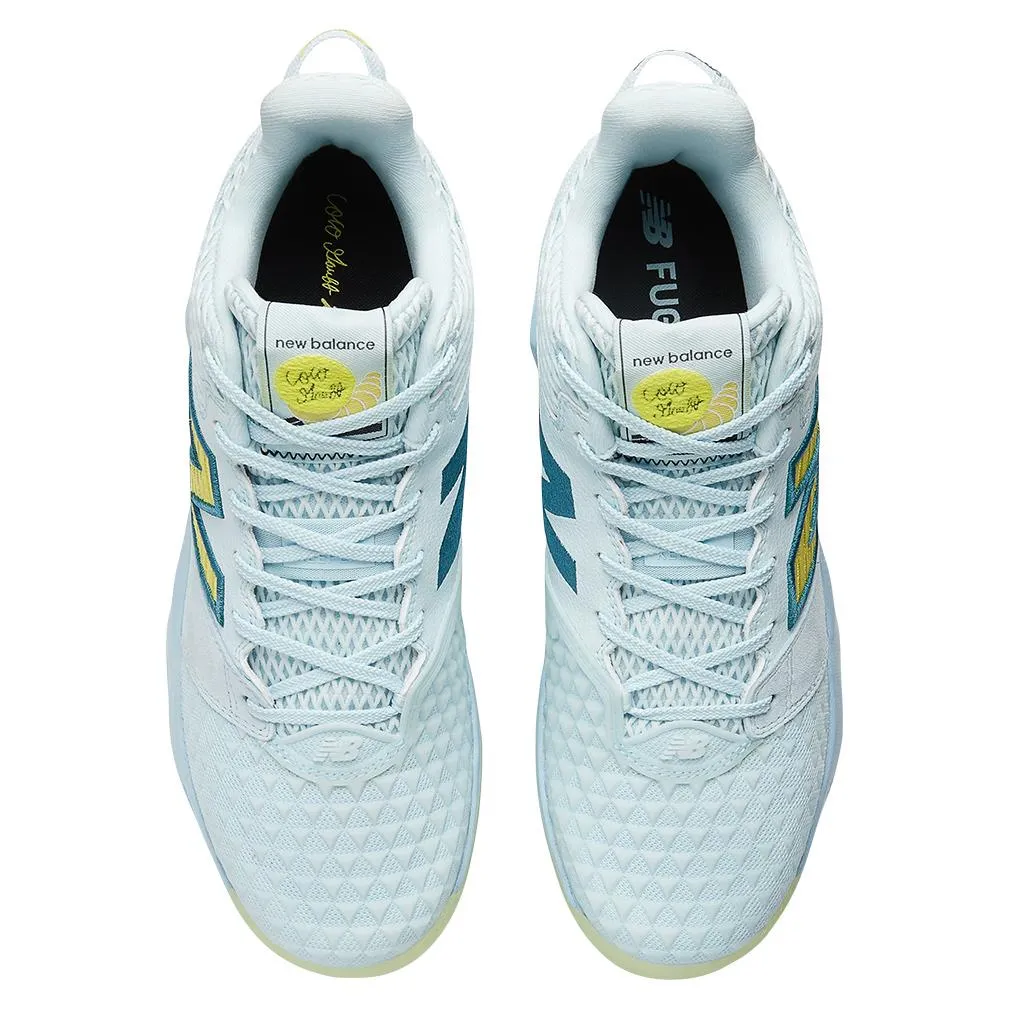 Women`s Coco CG2 D Width Tennis Shoes Quarry Blue and Firefly