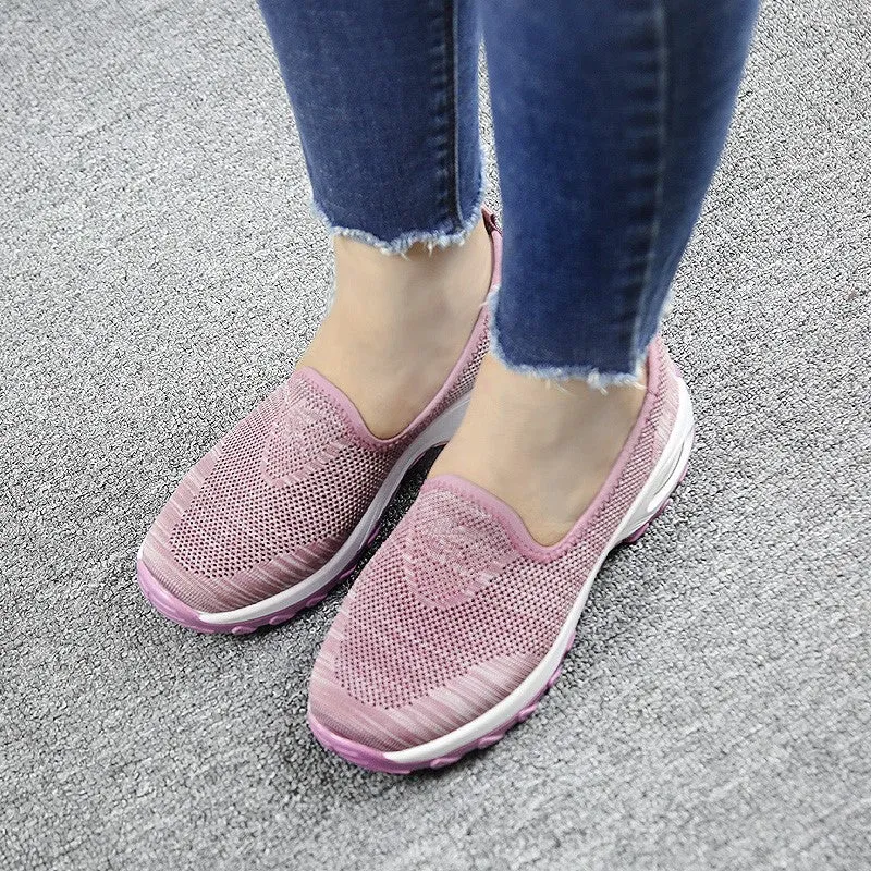 Women's Fashion Flying Woven Cosy Walking Shoes