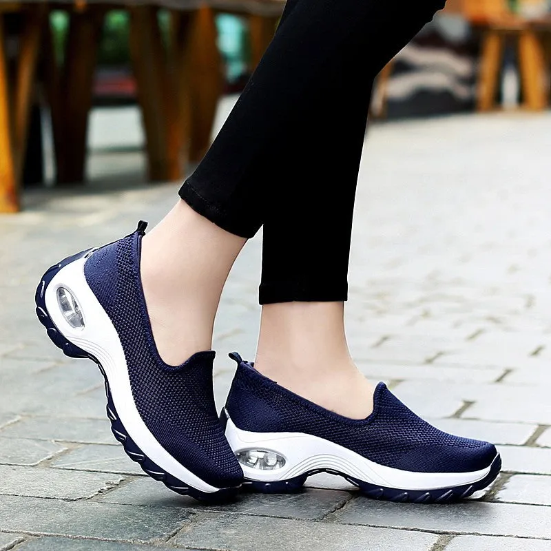 Women's Fashion Flying Woven Cosy Walking Shoes