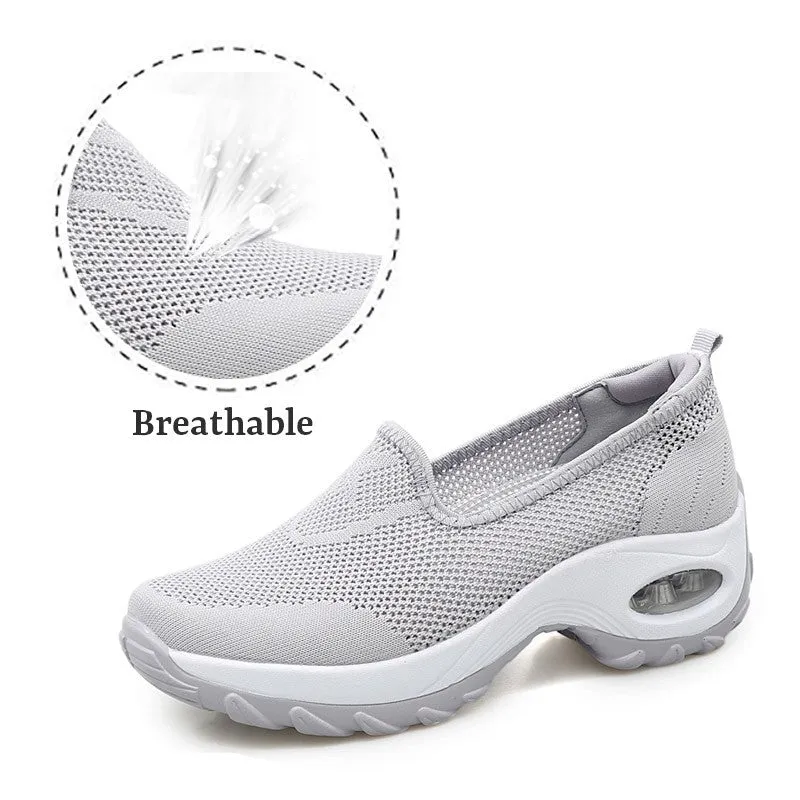 Women's Fashion Flying Woven Cosy Walking Shoes