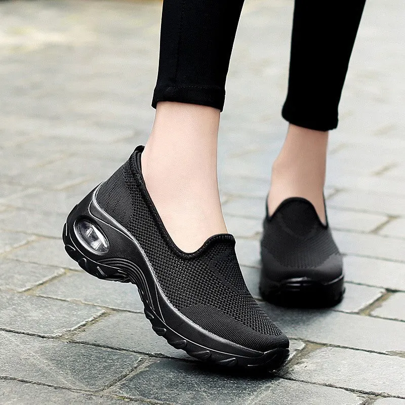Women's Fashion Flying Woven Cosy Walking Shoes