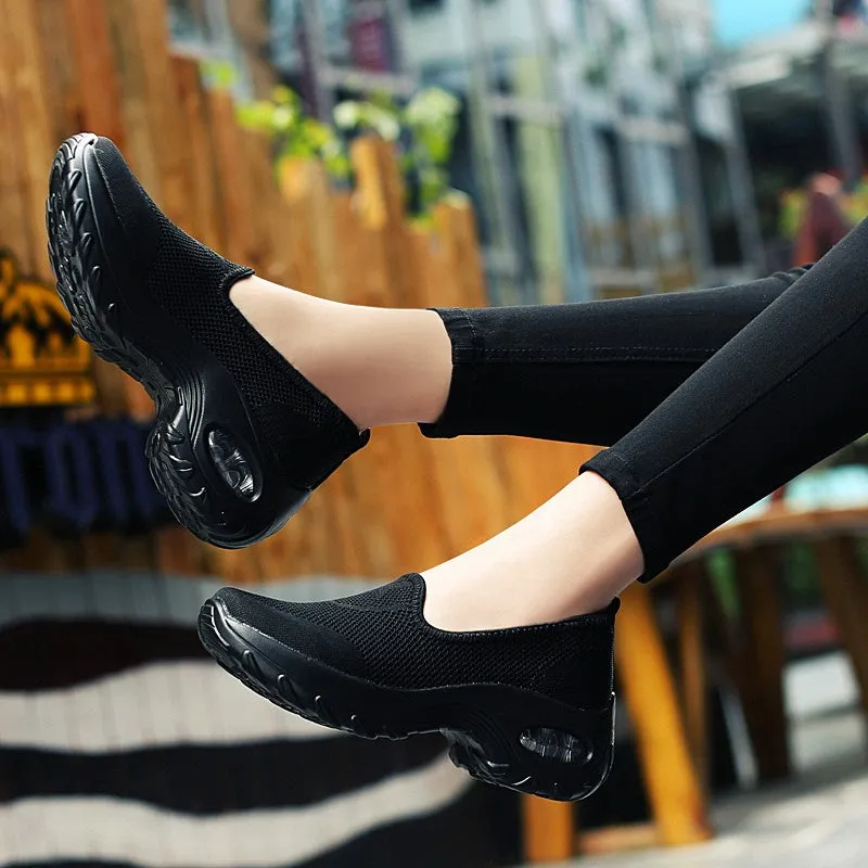 Women's Fashion Flying Woven Cosy Walking Shoes