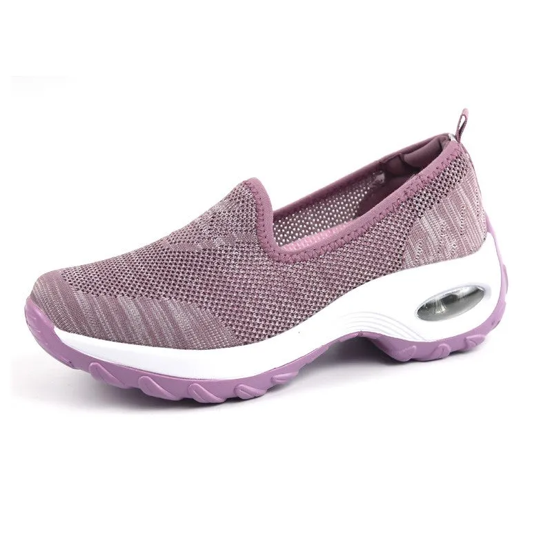Women's Fashion Flying Woven Cosy Walking Shoes