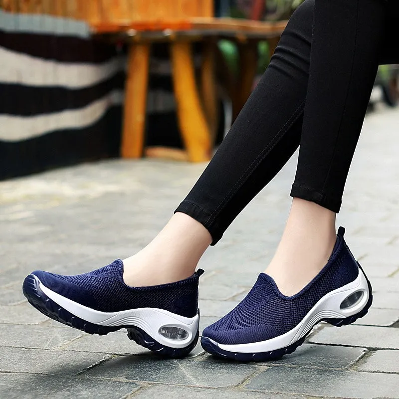 Women's Fashion Flying Woven Cosy Walking Shoes