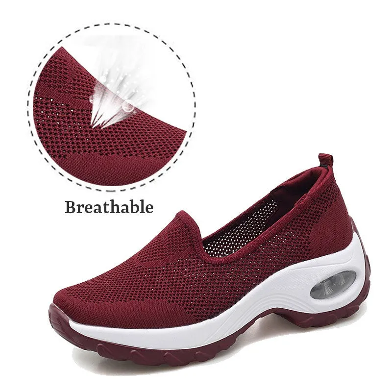 Women's Fashion Flying Woven Cosy Walking Shoes