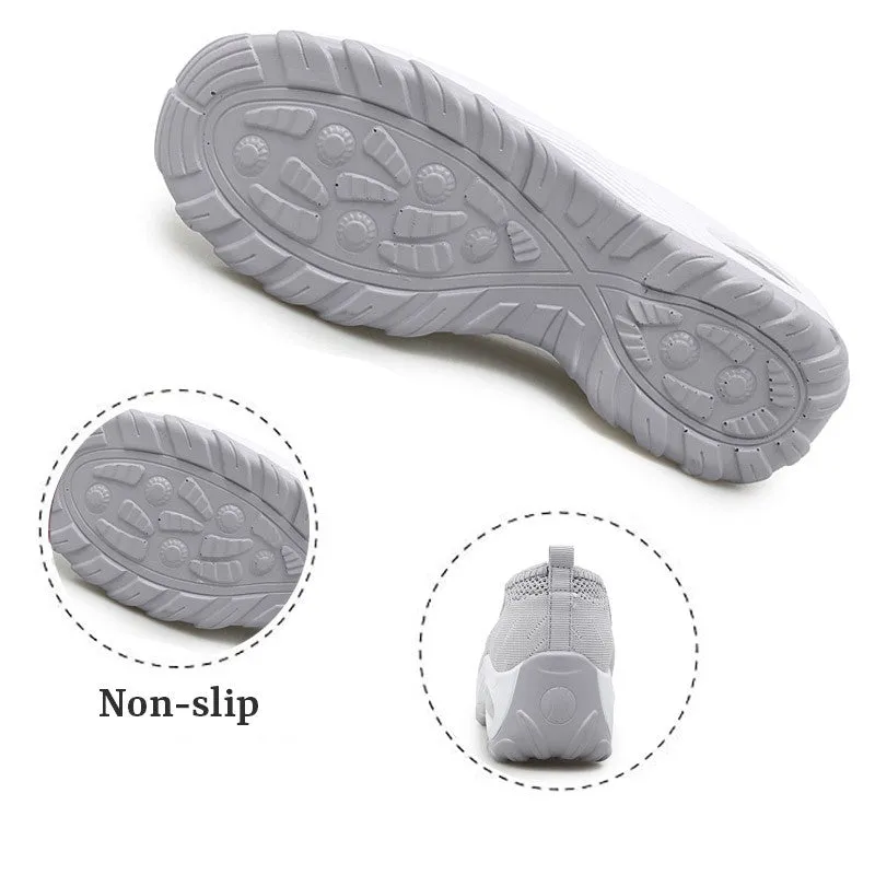 Women's Fashion Flying Woven Cosy Walking Shoes