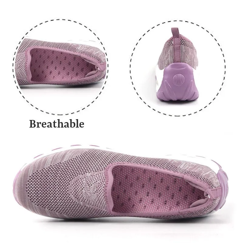 Women's Fashion Flying Woven Cosy Walking Shoes