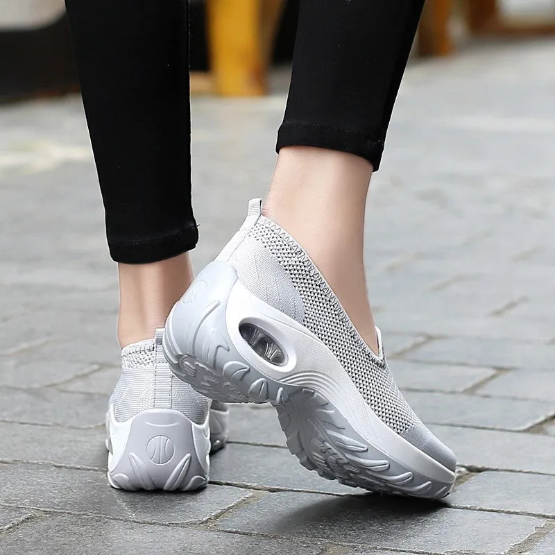 Women's Fashion Flying Woven Cosy Walking Shoes