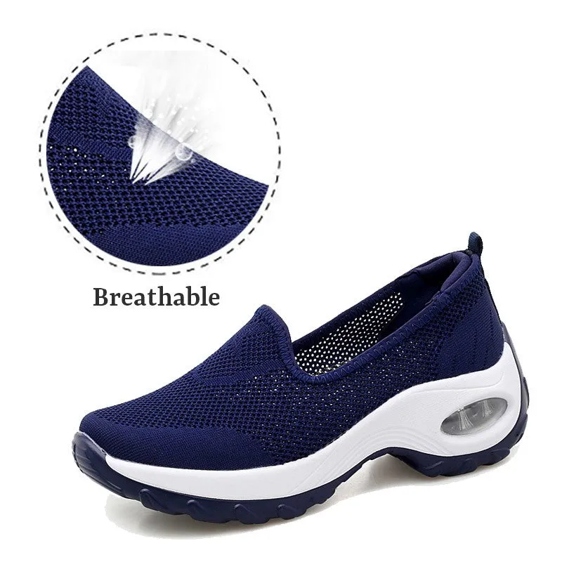 Women's Fashion Flying Woven Cosy Walking Shoes
