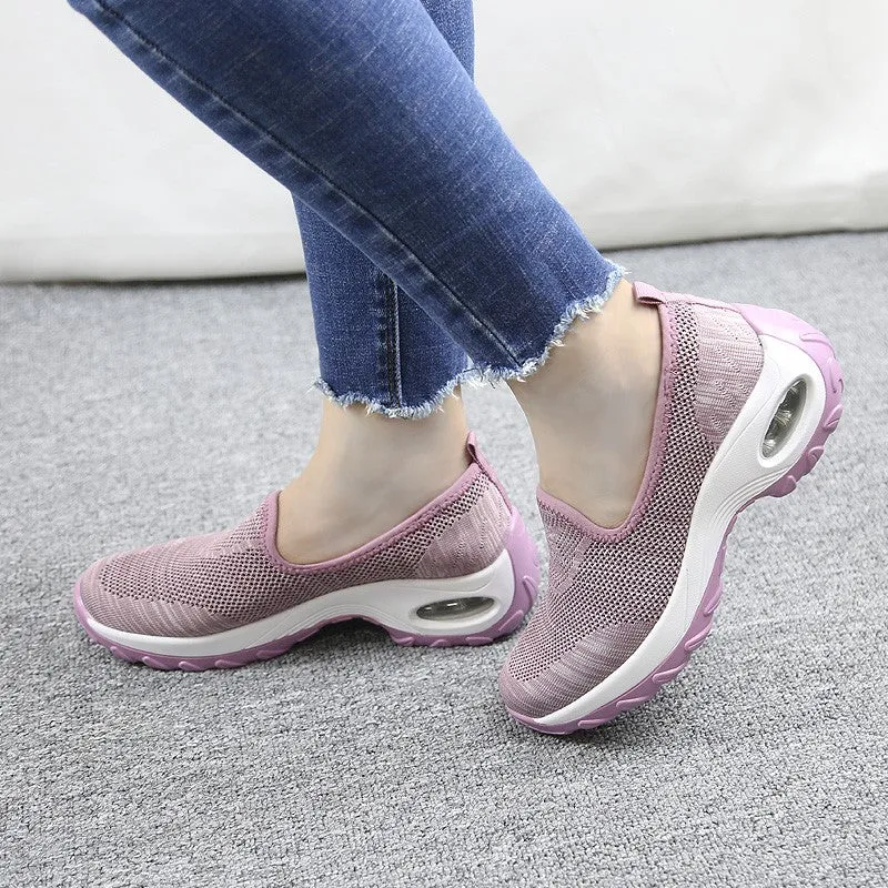 Women's Fashion Flying Woven Cosy Walking Shoes