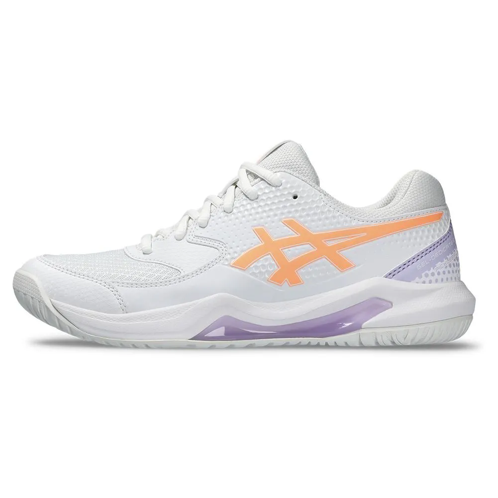 Women's Gel-Dedicate 8 Pickleball Shoes White and Bright Sunstone