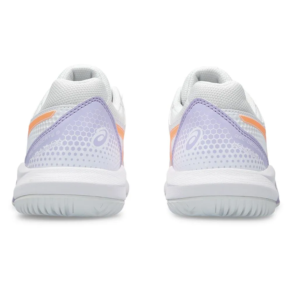 Women's Gel-Dedicate 8 Pickleball Shoes White and Bright Sunstone