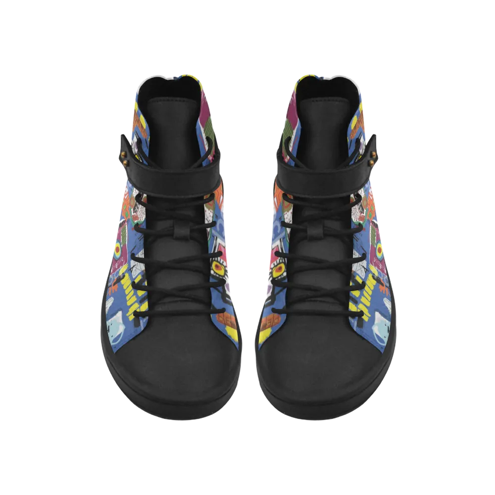 Women's Print design Lyra Round Toe Leather Women's sports Shoes
