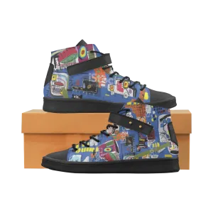 Women's Print design Lyra Round Toe Leather Women's sports Shoes