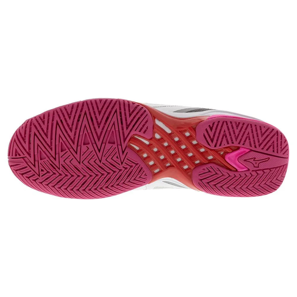 Women's Wave Exceed Tour 6 AC Tennis Shoes White and Radiant Red