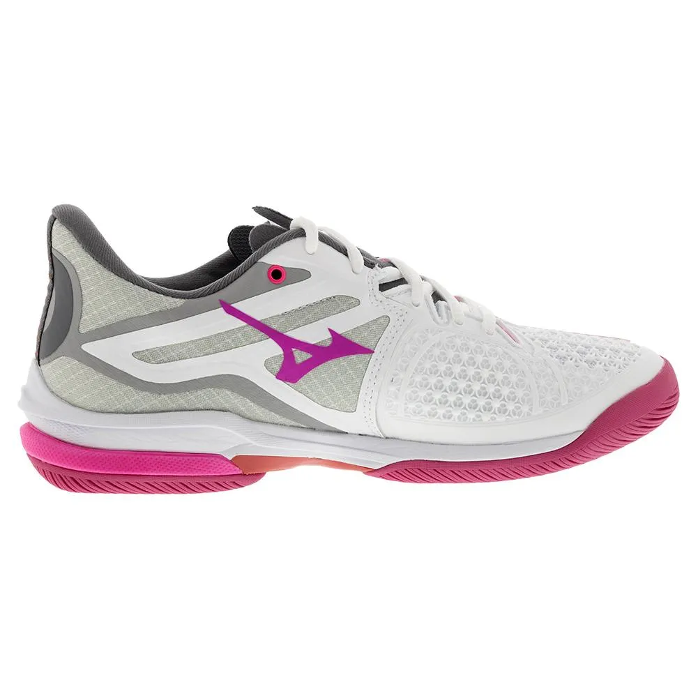 Women's Wave Exceed Tour 6 AC Tennis Shoes White and Radiant Red
