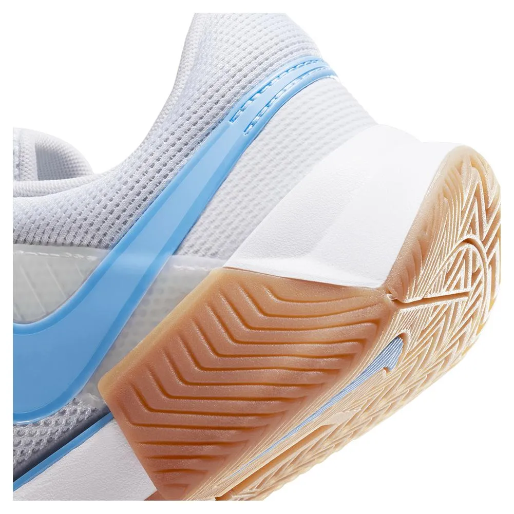 Women's Zoom GP Challenge 1 Tennis Shoes White and Light Blue