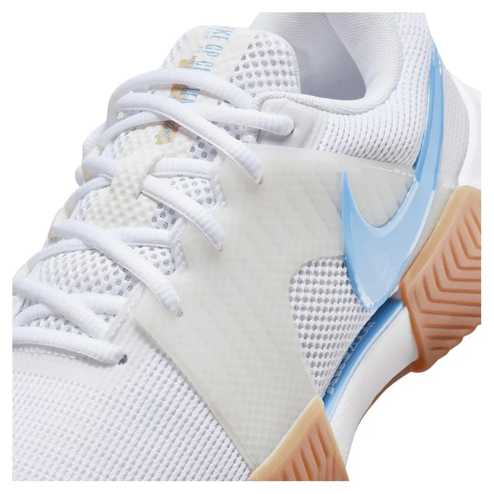 Women's Zoom GP Challenge 1 Tennis Shoes White and Light Blue