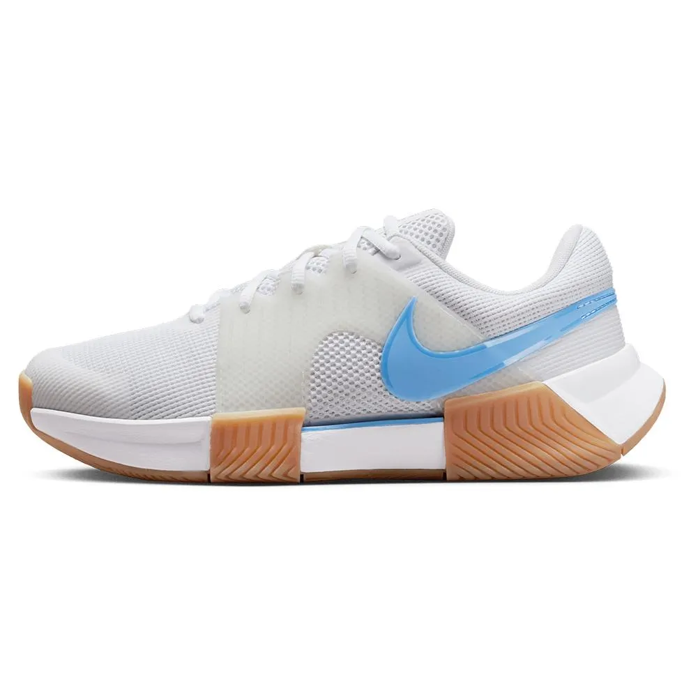 Women's Zoom GP Challenge 1 Tennis Shoes White and Light Blue