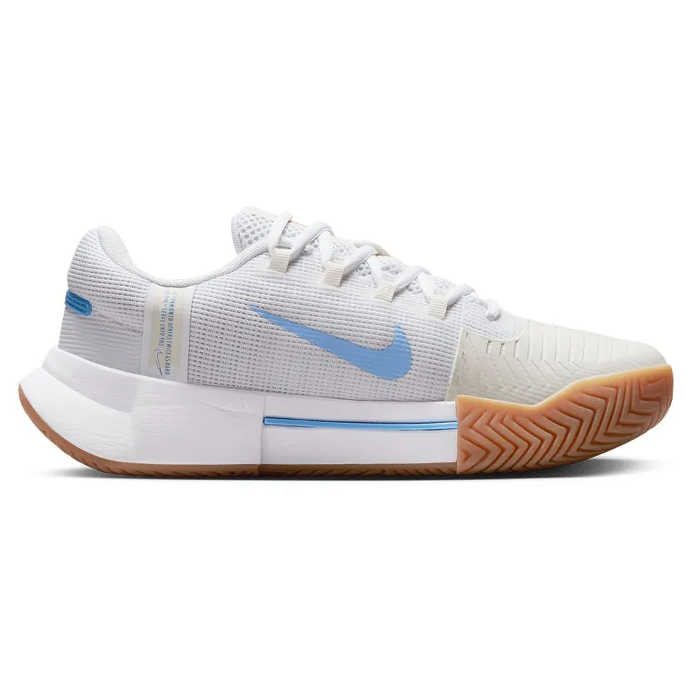 Women's Zoom GP Challenge 1 Tennis Shoes White and Light Blue